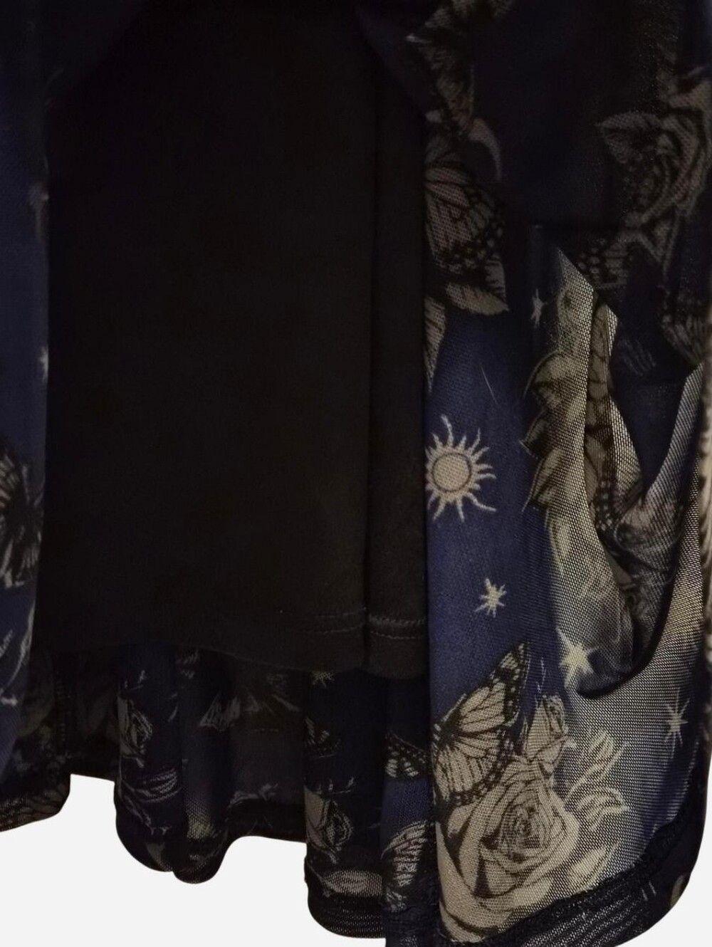 Cosmic Aura Mesh Midaxi Floral & Celestial Navy Dress - Picture 5 of 8